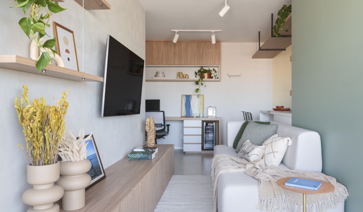 Estúdio Maré assina apartamento de 70m2, em São Paulo